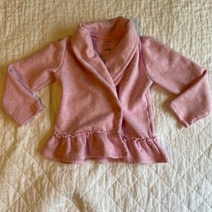 Lands' End Pink Ballet Wrap Sweater